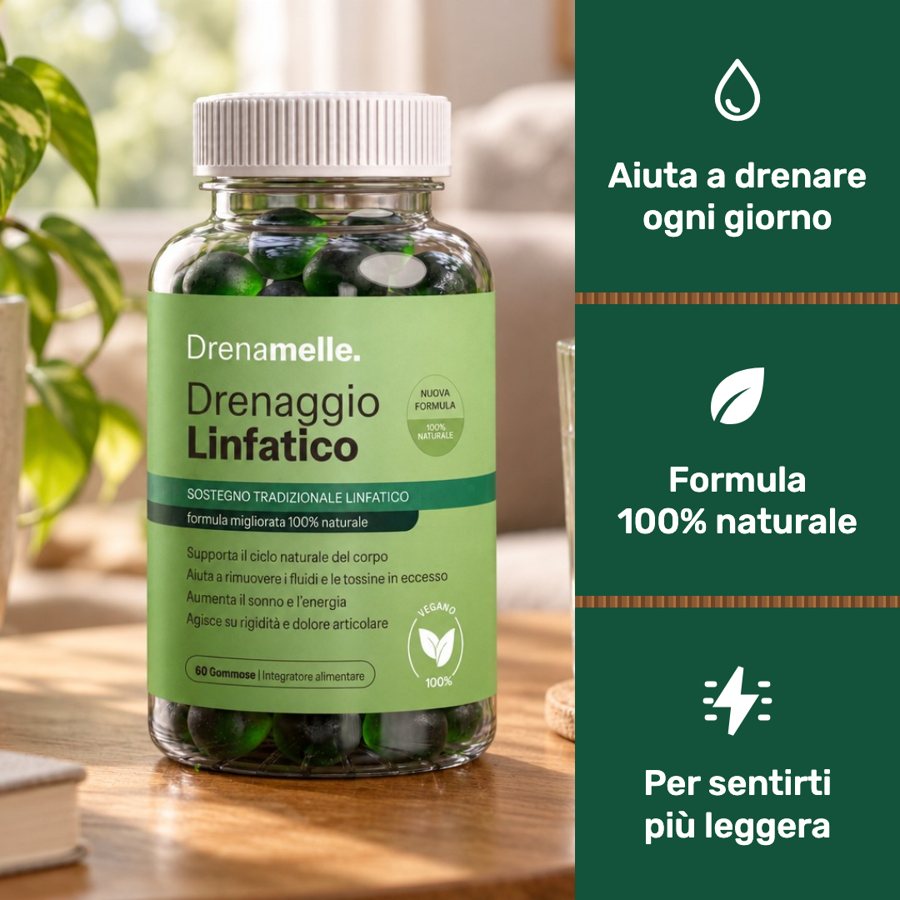 Drenamelle: aiuta a drenare ogni giorno, formula 100% naturale